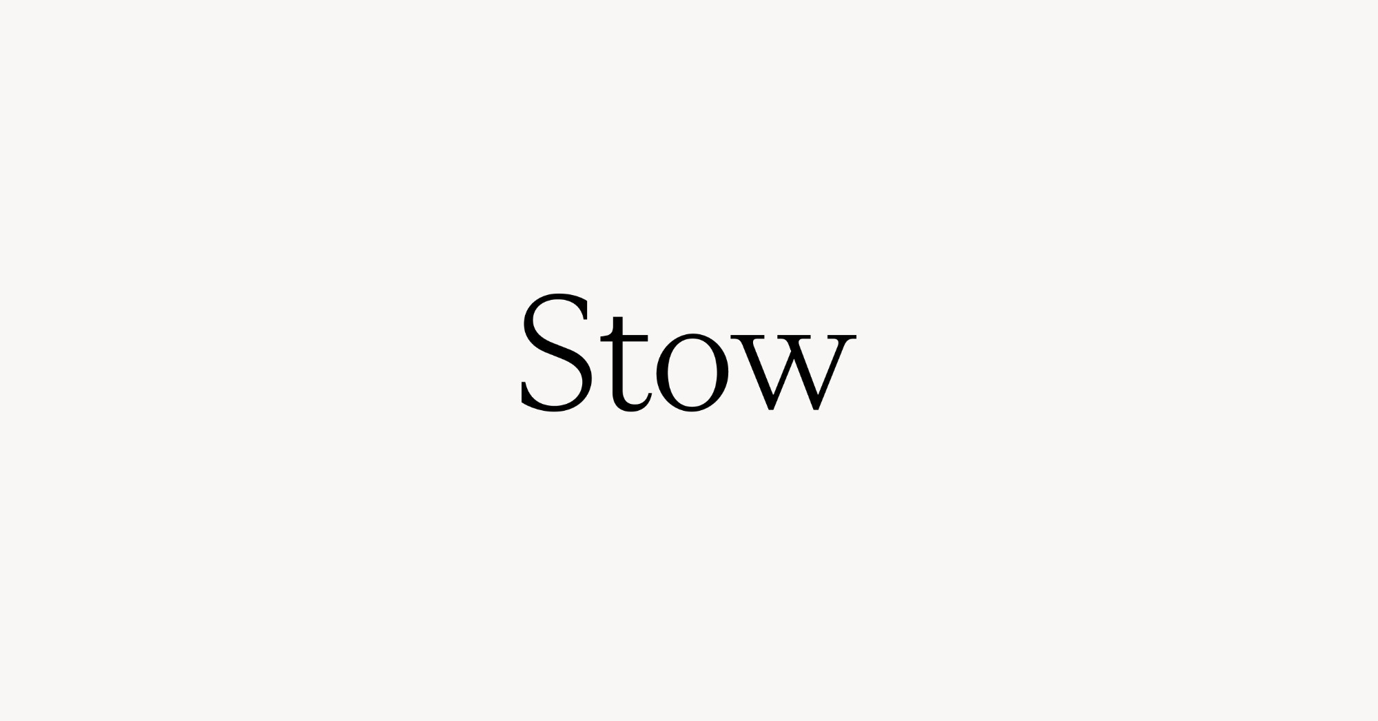 The Stow wordmark